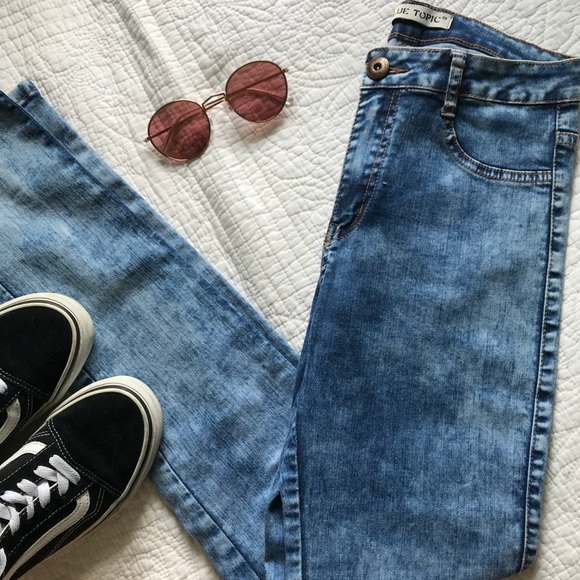Blue Topic Denim - Blue Topic High-Waisted Skinny Jeans